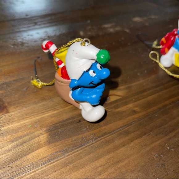 Vintage 5-Piece Smurf Christmas Ornament Set - Picture 10 of 10